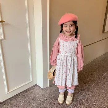 

2020 Autumn baby dress set sweet baby dress toddler infant dresses size 80-120cm sweet kids dresses set