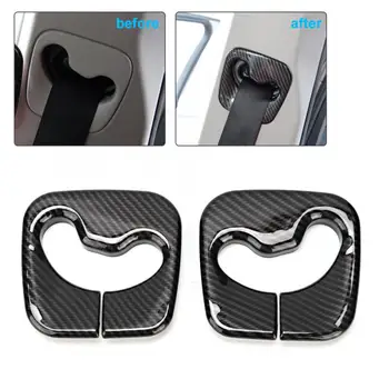 

2pcs Car Carbon Fiber Style Safety Belt Decoration Cover Trim Fits for BMW X3 F25 2011-2017 Left-Hand Driving