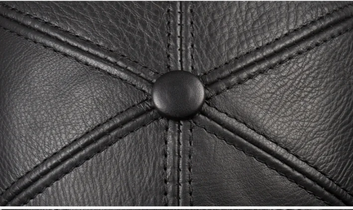 Verkäufe Winter männer braun/schwarz Farbe Echt Leder Baseball Caps Männer Damen Jugend Ente Zunge Warmer Hüte Hip Pop motorhaube Femme – Detail 22