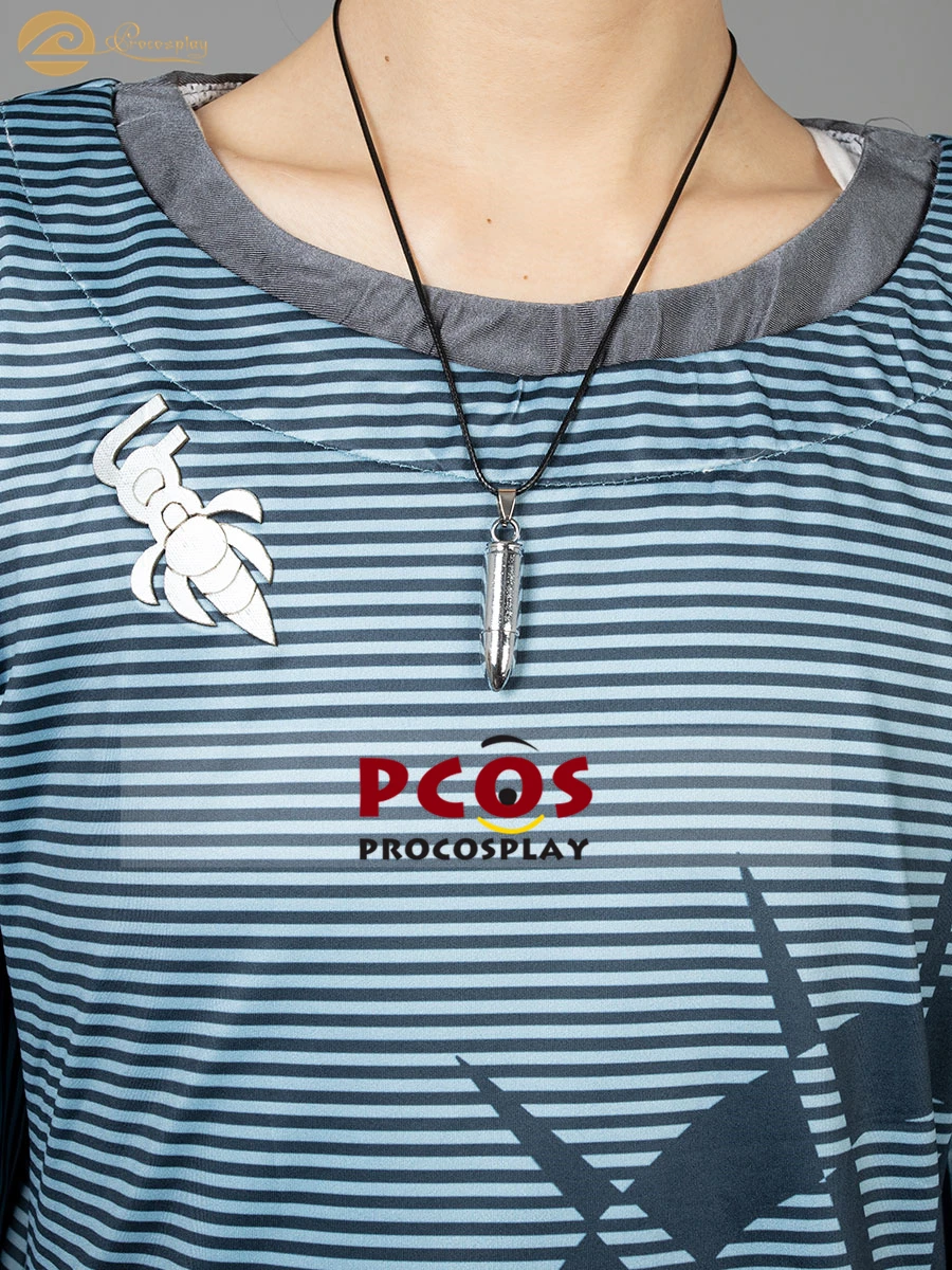 Procosplay Danganronpa V3: Killing Harmony Amami Rantarou костюм в полоску с nacklace mp004986