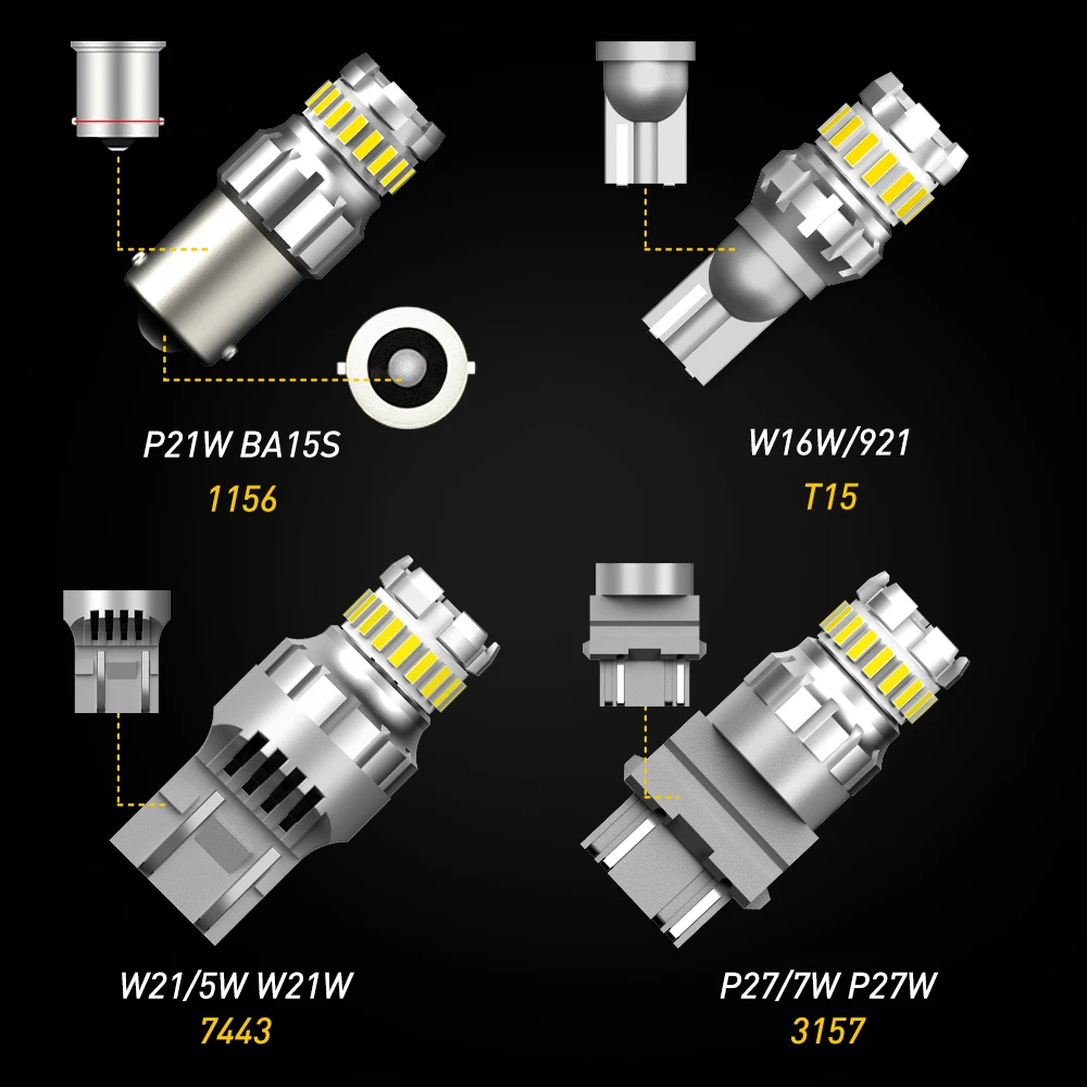 2x T15 светодиодный фонарь заднего хода для Ford F-150 F-350 Fusion Focus Ranger Fiesta Mustang E150 Escape Explorer лампа BA15S 7440 W21W