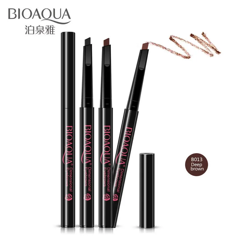 Deep Brown BIOAQUA Penciltic краска для макияжа бровей Карандаш для бровей Косметика бровей инструменты для рисования стрелок карандаш для бровей автоматический - Цвет: Deep Brown