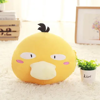 Takara Tomy Pokemon периферийная плюшевая джигггглипуф Chikorita Psyduck Eevee мягкая теплая подушка с отверстиями для рук детские игрушки подарки - Цвет: Psyduck