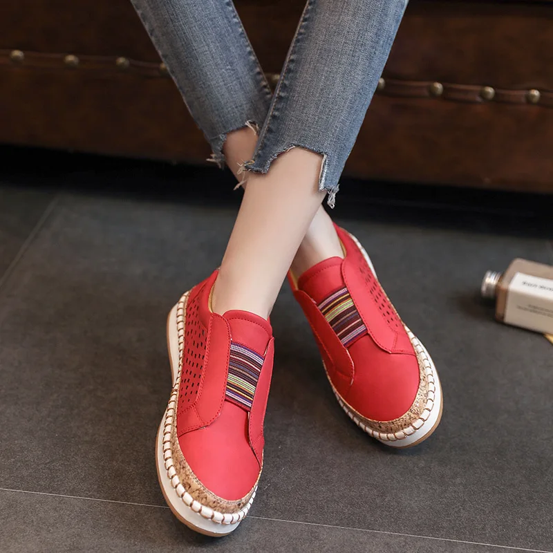 

Puimentiua Sneakers Women Slip-on vulcanize Shoes Casual