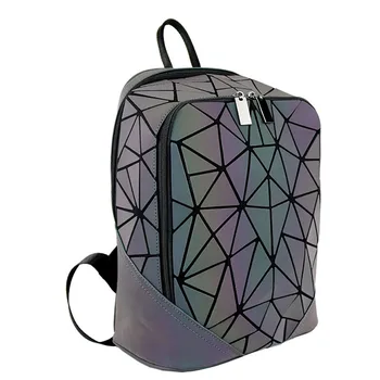 

Student Schoolbag Fashion Sports Backpack Travel Storage Bag Large Capacity Storage Bag Geometric Laser Bag