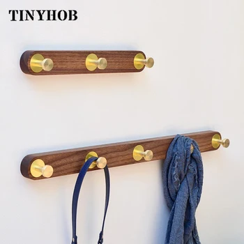 

3Holes Nordic Style Solid Wood Hook Door Hanger Wall Hanging Rack Decorative Coat Key Storage Hooks Beech Wood Rack furnishing