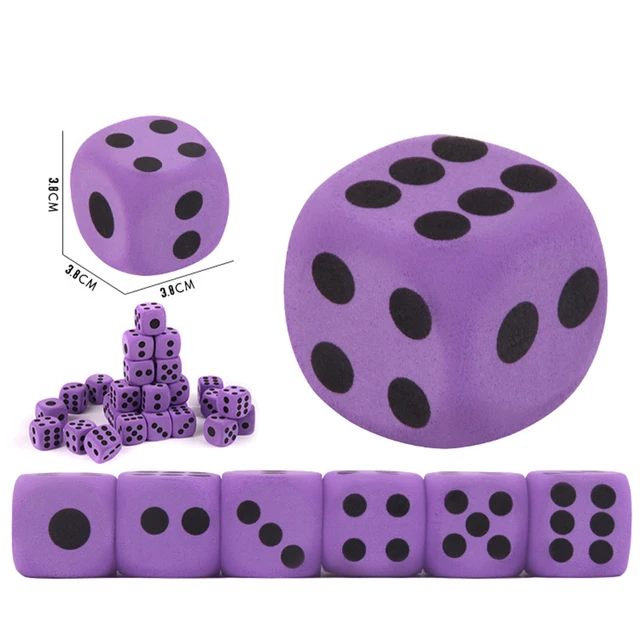 Large EVA Foam Dice Game Entertainment Number Dice Purple Dice Children Toy 3