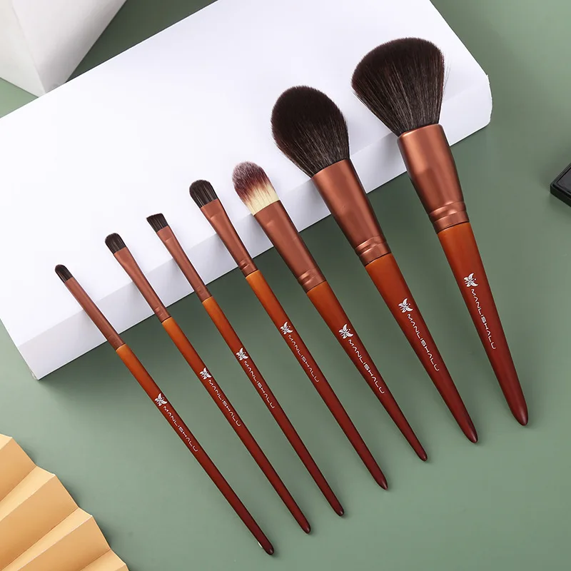 

Makeup-Brushes-Set Foundation-Powder Beauty-Tools Eye-Shadow Concealer-Lip Contour 7pcs