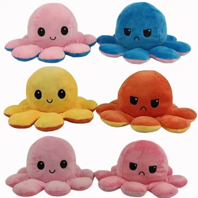 

Plush Toys hot seller of cute flipped octopus doll a two-sided flip octopus stuffed toy octopus doll