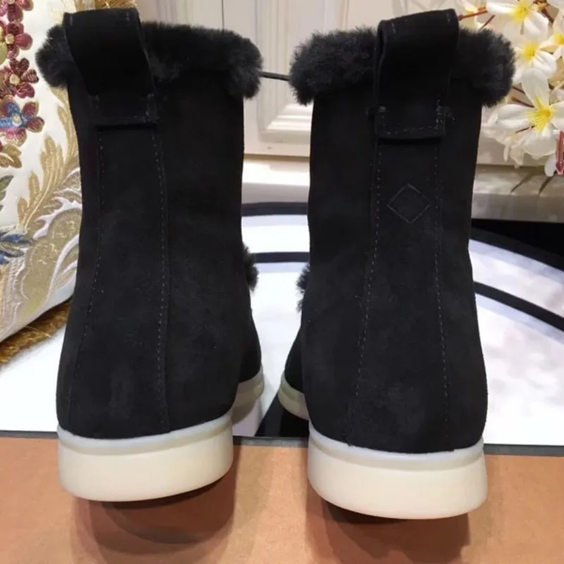 Зимние ботильоны на натуральном меху женские зимние ботинки на флисовой ...