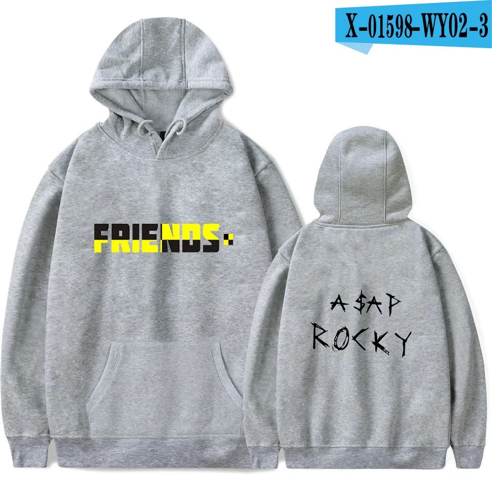 Новинка ASAP ROCKY мужские толстовки Осенние Хип Хоп повседневные толстовки мужские модные пуловеры уличная одежда большого размера оптом на заказ - Цвет: gray
