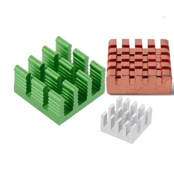 

Heatsink Computer Memery Chip Radiator Pure Copper Aluminum Green & Gold & White 3pcs/set for Raspberry Pie 3