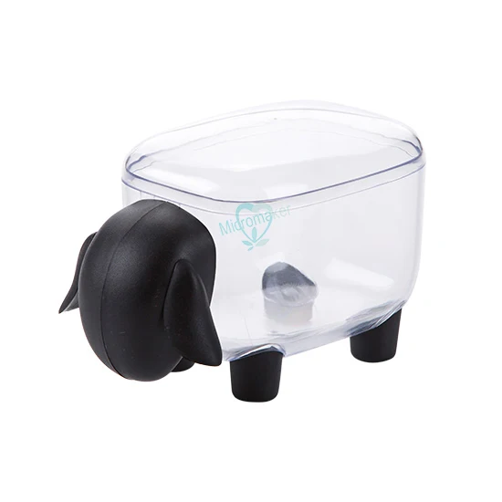 Sheep Shaped Plastic Cotton Swab Toothpick Storage Case Organizer Home Table Decor Storage Box