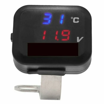 

New Arrival High Quality USB Motorcycle Air Temperature Gauge LED Voltmeter Voltage Thermometer Meter