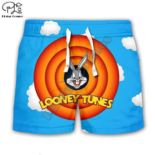 kids casual shorts Детская толстовка с капюшоном с объемным принтом «Багз Банни» Детское осеннее пальто Одежда для маленьких мальчиков и девочек Looney ttes синяя футболка на молнии и штаны - Цвет: kids casual shorts