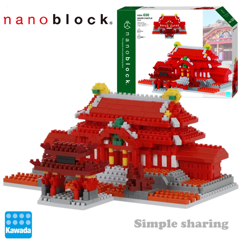 Kawada Nanoblock NBM-030 замок шури 870 шт алмазные микро-строительные блоки креативные