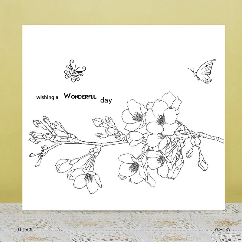 

ZhuoAng Flowers and butterflies Transparent seal / sealed DIY scrapbook / album decoration card / seamless seal