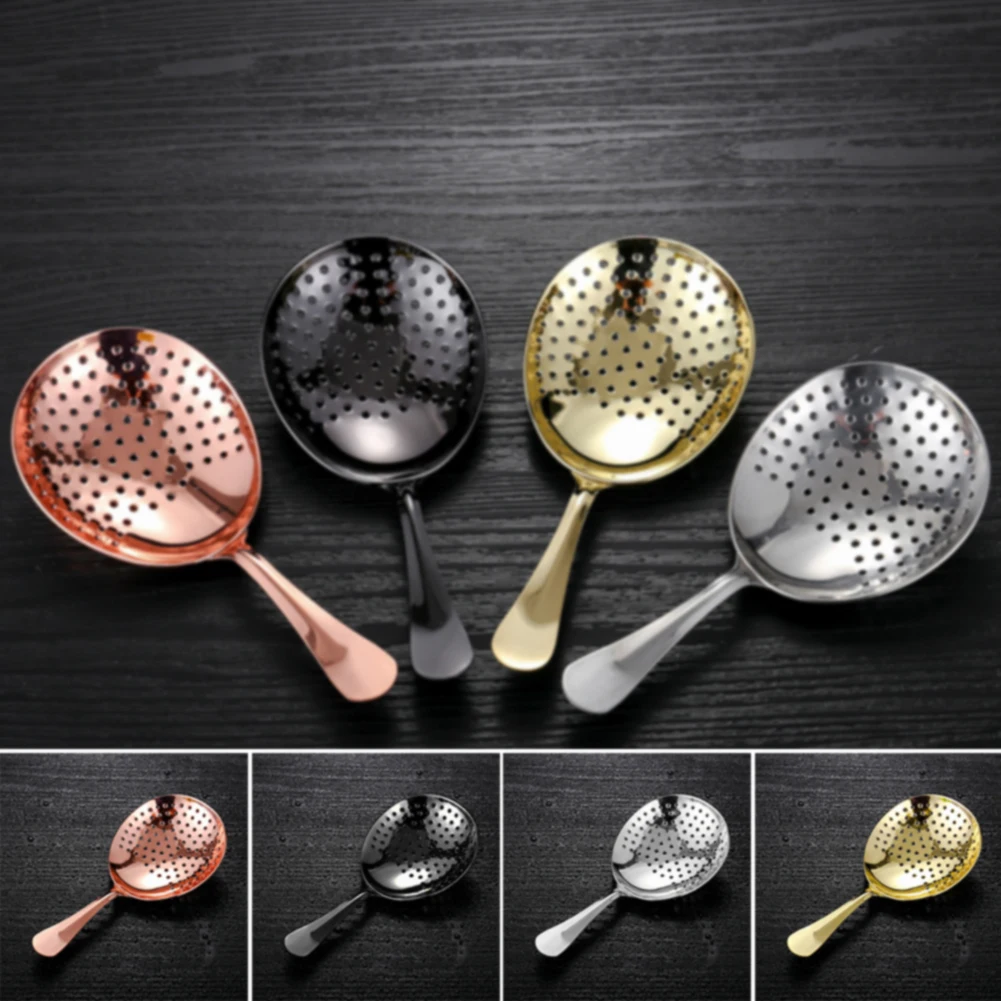 Легкий сито, Аксессуары для коктейлей, Круглый ситечко из нержавеющей стали, кухонный фильтр, ложка, многофункциональный портативный инструмент