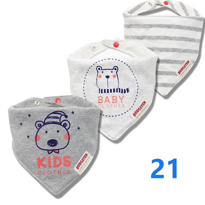 3pcs Organic Cotton Baby Scarf Muslin Burp Cloth Bandana Bibs Newborn Baby Boy Infant Girl Toddler Winter Scarf Waterproof Bib