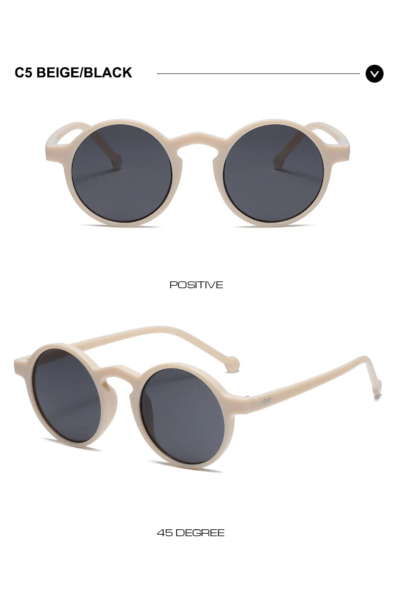 OEC CPO Runde Sonnenbrille Frauen Vintage Nieten Dekorieren Sonnenbrille Männer Mode Klassische Leopard Grün Shades Brillen UV400 Goggle – Detail 9