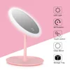 LED Light Makeup Mirror Vanity Table Lamp Fashion 360° Rotation Brightness Adjustable Beauty Cosmetic Mirror Drop Shipping 1