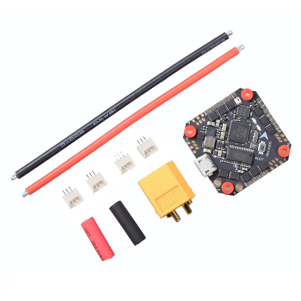 GHF411AIO F4 Контроллер полета AIO Betaflight OSD 2 4S BLHELI_S 20A / 30A ESC Бесщеточный для 3 5 ''Мини RC