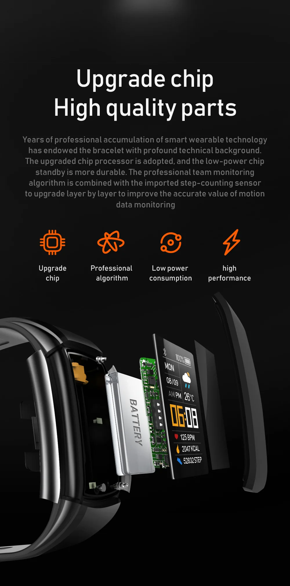 2022 C5S Smart Bracelet Blood Pressure Monitor Fitness Tracker Smart Watch Heart Rate Monitor Smart Band for IOS Android Phone