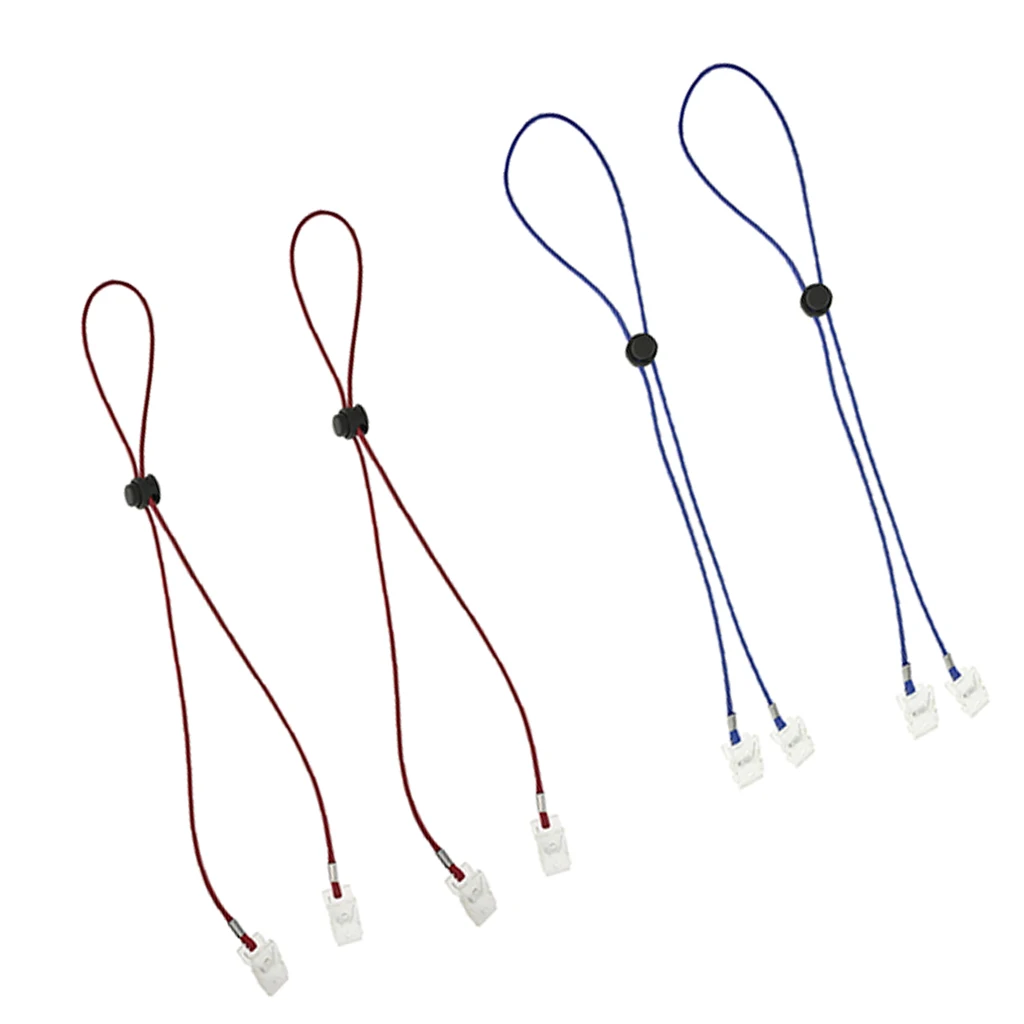 4 Pieces Flexible Bib Napkin Chains Holder Meal Paper Towel Clip for Elderly