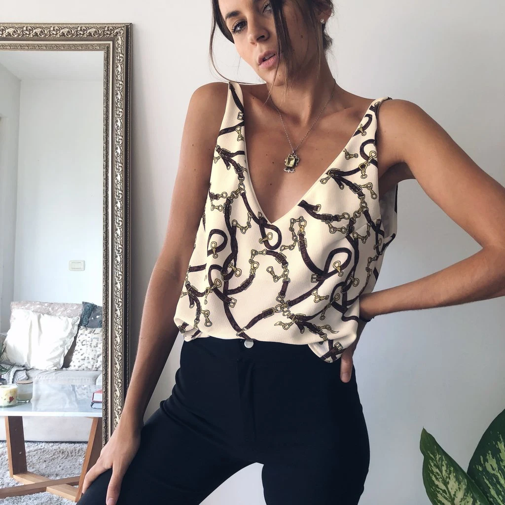 Sexy Women Sleeveless Casual Deep V-neck Tank Top Backless V T-Shirt Cami Vest Tops Summer