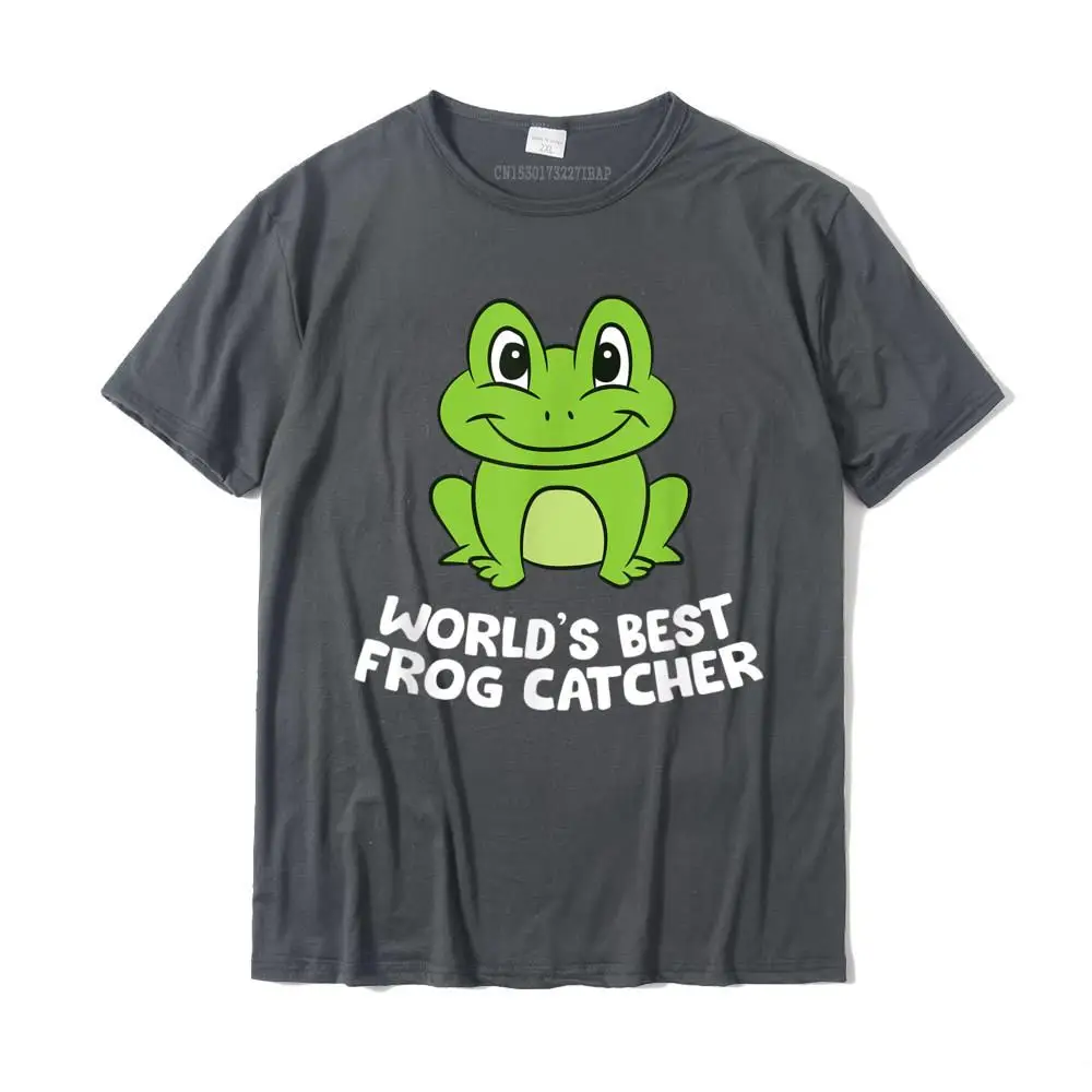 Slim Fit Crew Neck T-Shirt Autumn Tops Shirts Short Sleeve Discount 100% Cotton Fabric Geek T Shirt Classic Men Funny Frog Hunter World's Best Frog Catcher T-Shirt__MZ22858 carbon