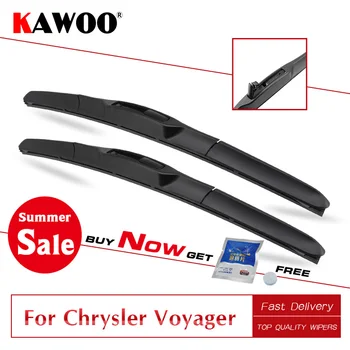 

KAWOO For Chrysler Voyager 26"26" 2001 2002 2003 2004 2005 2006 2007 Soft Rubber Windcreen Car Wiper Blade Fit U Hook Arm