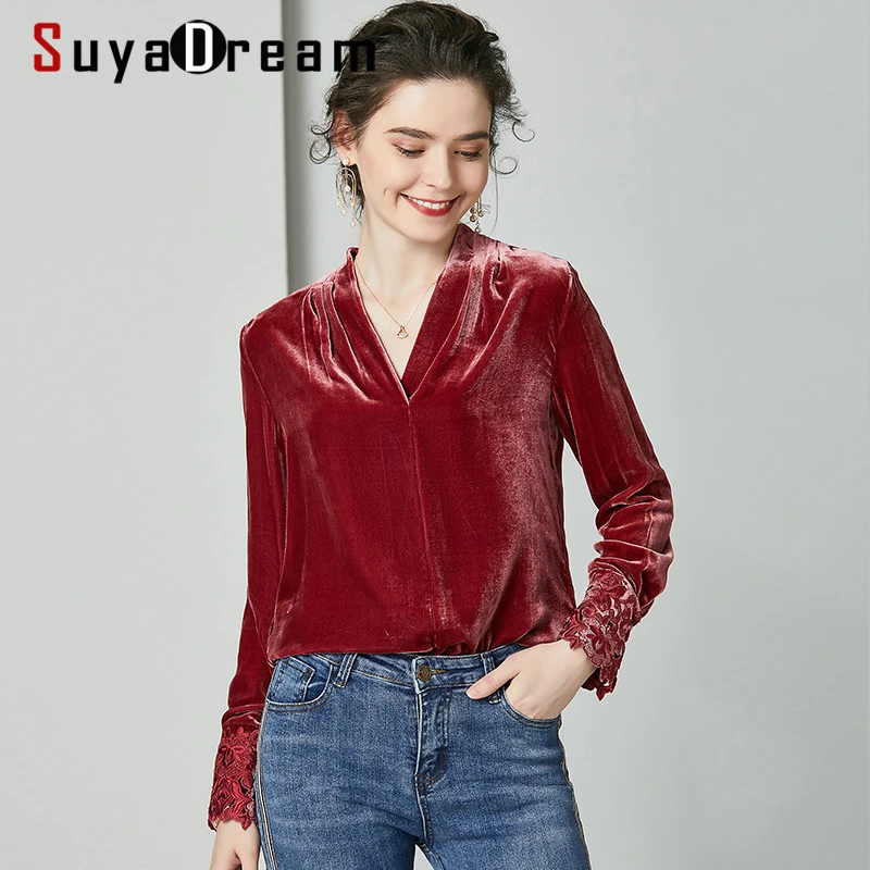 Silk velvet blouse Clearance