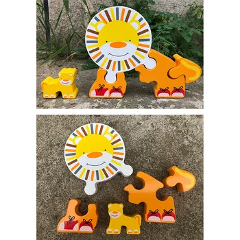 

Baby Educational Toys Puzzle For Children Gifts Baby Wooden Toys 3d Wood Puzzle Wooden Animal Puzzle 2-4 years Gift