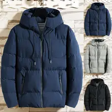 

Puffer Jacket Fashion Autumn Winter Loose Fit Solid Color Men Puffer Jacket Streetwear Men Coat Casual Jacket