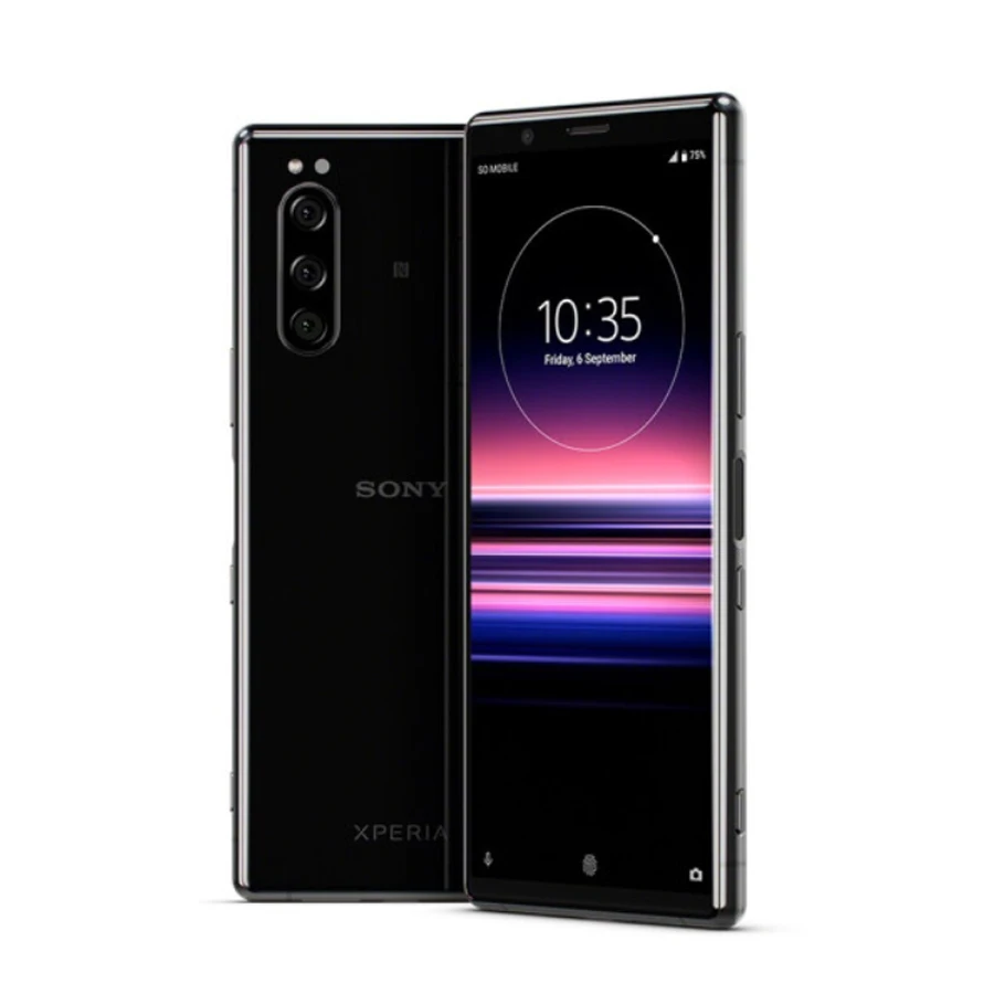 Мобильный телефон sony Xperia 5 J9210, 6,1 дюймов, 6 ГБ ОЗУ, 128 Гб ПЗУ, Восьмиядерный процессор Snapdragon 855, Android 9, сканер отпечатков пальцев, две sim-карты, смартфоны