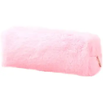 

AQ Fashion Cute Cartoon Plush Fuzzy Fluffy Pencil Case Cosmetic Stationery Storage Box Supply For Kids Student Tool