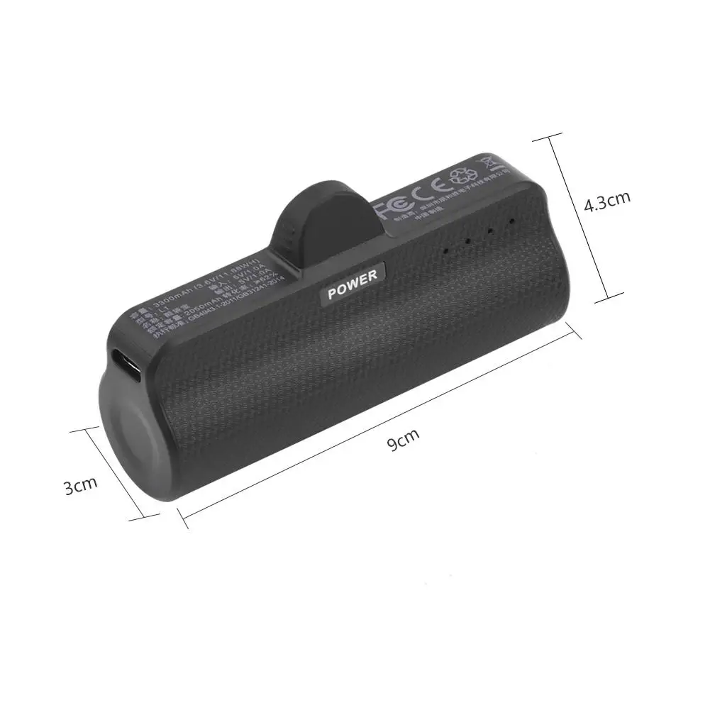 

TWISTER.CK 3300 mAh Mobile Power Bank for DJI OSMO POCKET Type-C Battery Charger Dock Flashlight Handheld Gimbal Accessories