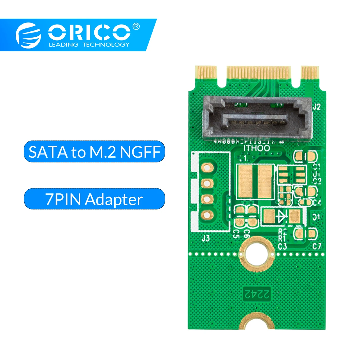 ORICO SATA для M.2 адаптер NGFF SATA 7PIN для M.2 SSD влагостойкий твердотельный жесткий диск адаптер 22X42 размер поддержка SATA3 протокол