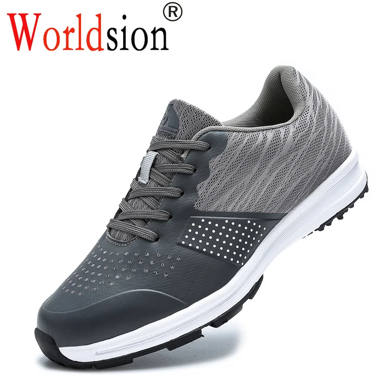 

Men Professional Spikless Golf Shoes Men High Quality Waterproof Golf Sneakers Outdoor Grass Anti Slip Walking Footwears