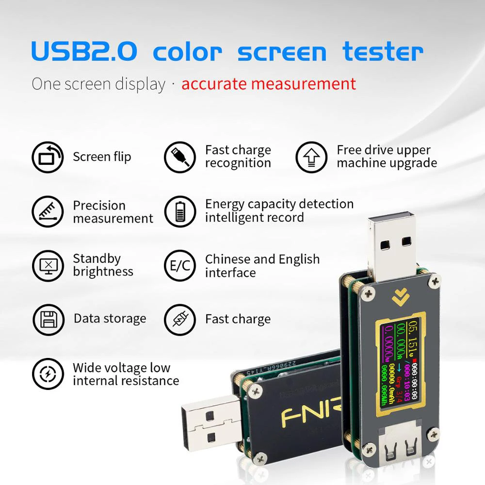 FNB28 Мини измеритель тока и напряжения USB тест er QC2.0/QC3.0/FCP/SCP/AFC протокол быстрой