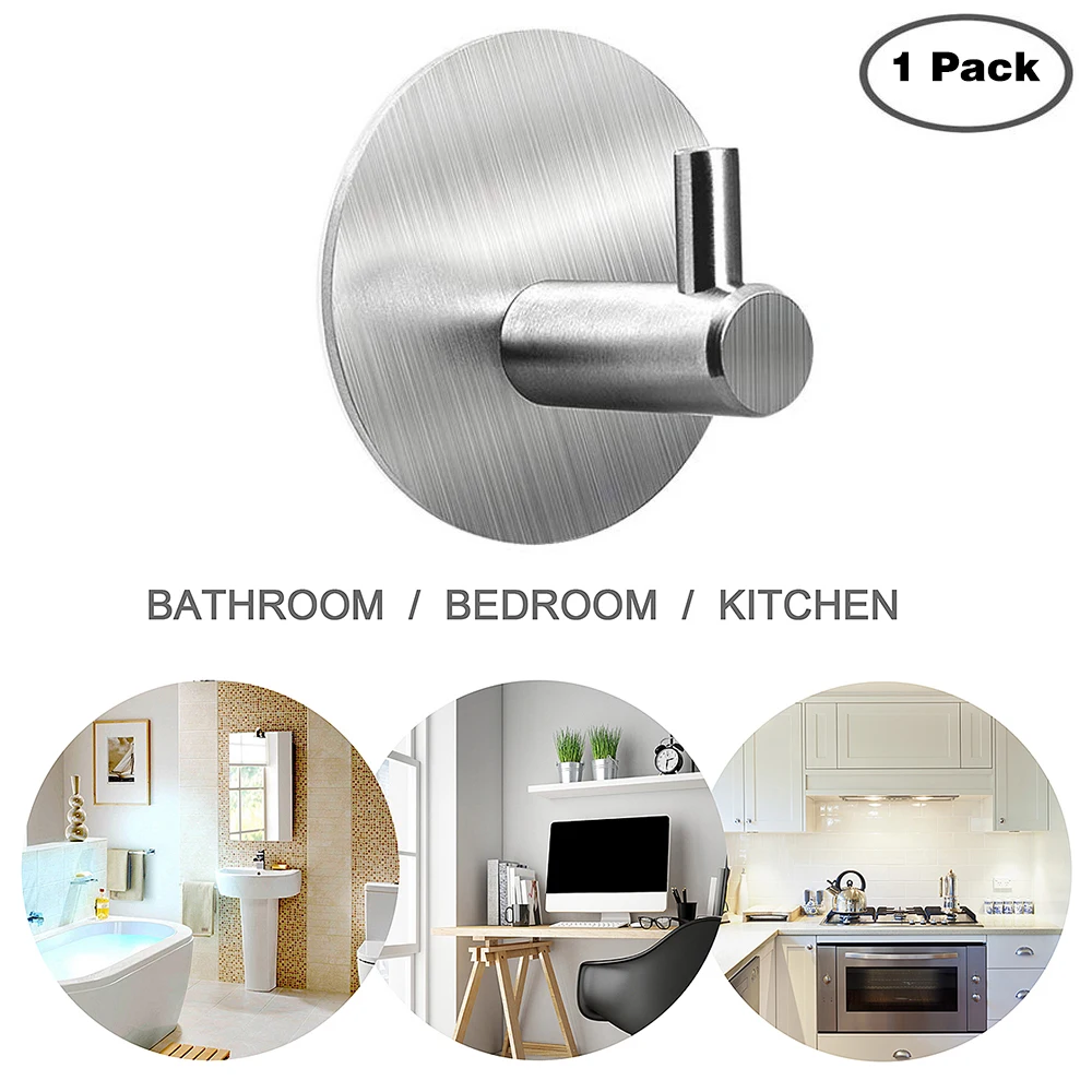 

1PCS Wall Hook Kitchen Self-Adhesive Hooks For Hanging Tools Powerful Suction Cup Coat Hanger For Home Organizer Hanger Bathroom