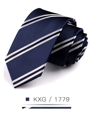 K1779 Новинка, 6 см, Мужской Шелковый узкий галстук для отдыха, цветной Модный Полосатый галстук в клетку, тонкий галстук, деловой костюм, свадебные вечерние галстуки - Цвет: K1779