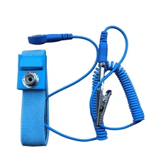 1 шт. Регулируемый Антистатический браслет электростатический ESD discharge кабель многоразовый ремешок на запястье ремешок с заземлением провода