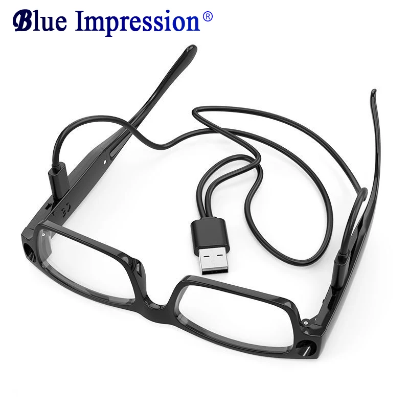 Occhiali da lettura a LED ricaricabili occhiali presbiti per anziani HD  ricarica uomo donna moda occhiali funzionali anti-fatica - AliExpress  Apparel Accessories