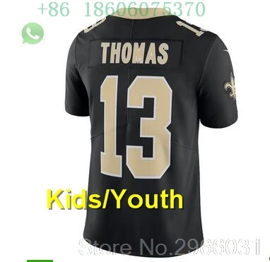 for kids youth А+++ качественная детская одежда Элвин Камара 41 Drew Brees 9 Майкл Томас 13 Джерси Орлеан - Цвет: for kids youth