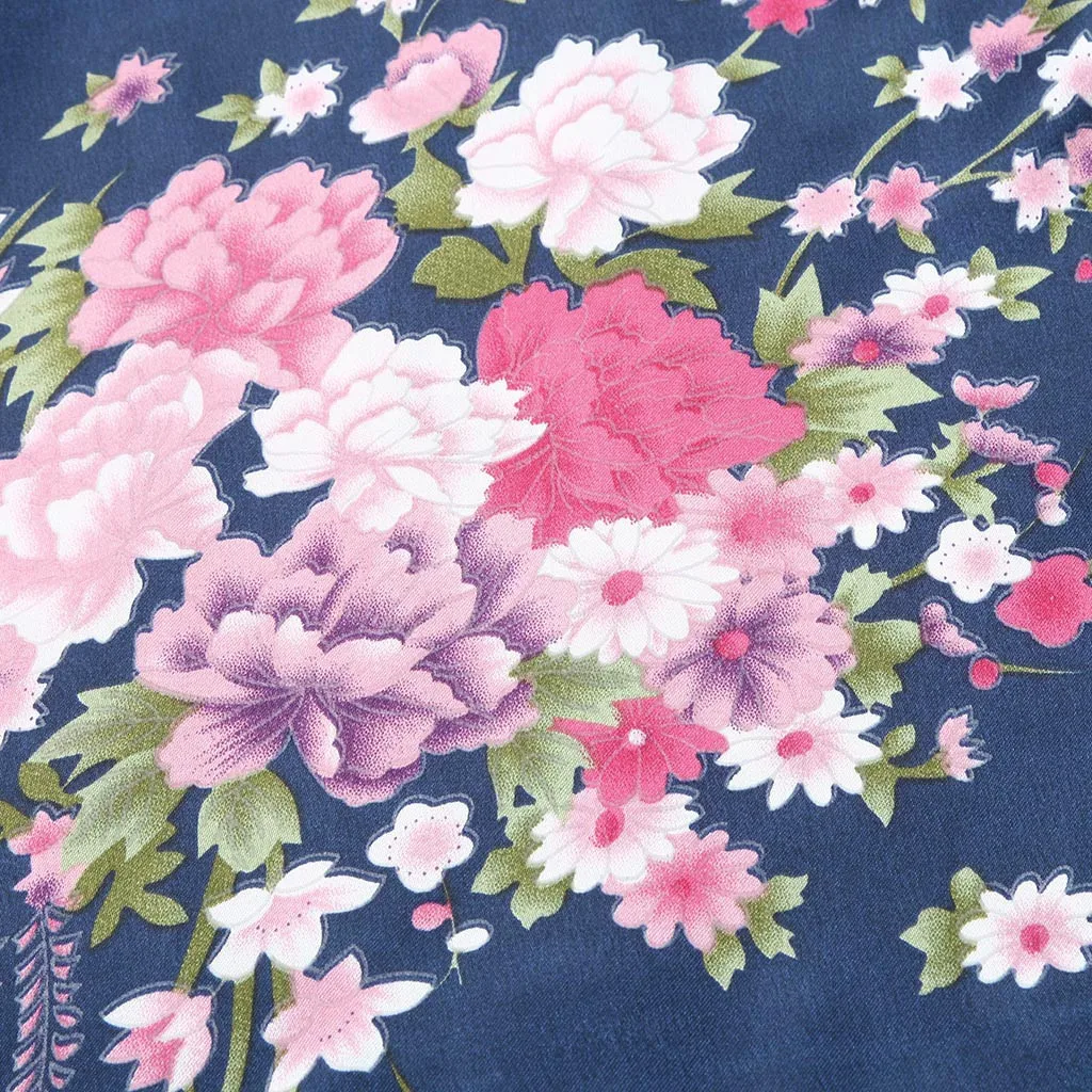 Зимняя одежда для малышей Детская одежда для девочек с цветочным рисунком Шелковый атласное кимоно; наряд, одежда для сна, одежда для маленьких девочек мягкие банные халаты халат