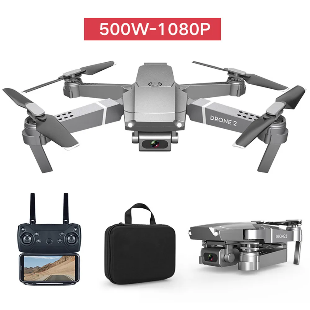 4K/ 1080P/ 720P HD Camera Drone 2 E68 FPV WIFI Aircraft Foldable Quadcopter Remote Control RC Drone with Wide Angle HD Camera