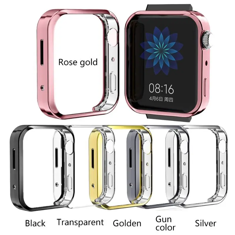 

Soft Clear TPU Eletroplating Protective Case Full Cover for Xiao-mi Mi Watch