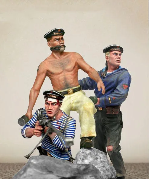 1/35 Смола Модель Строительный комплект фигурка темно-синий солдат