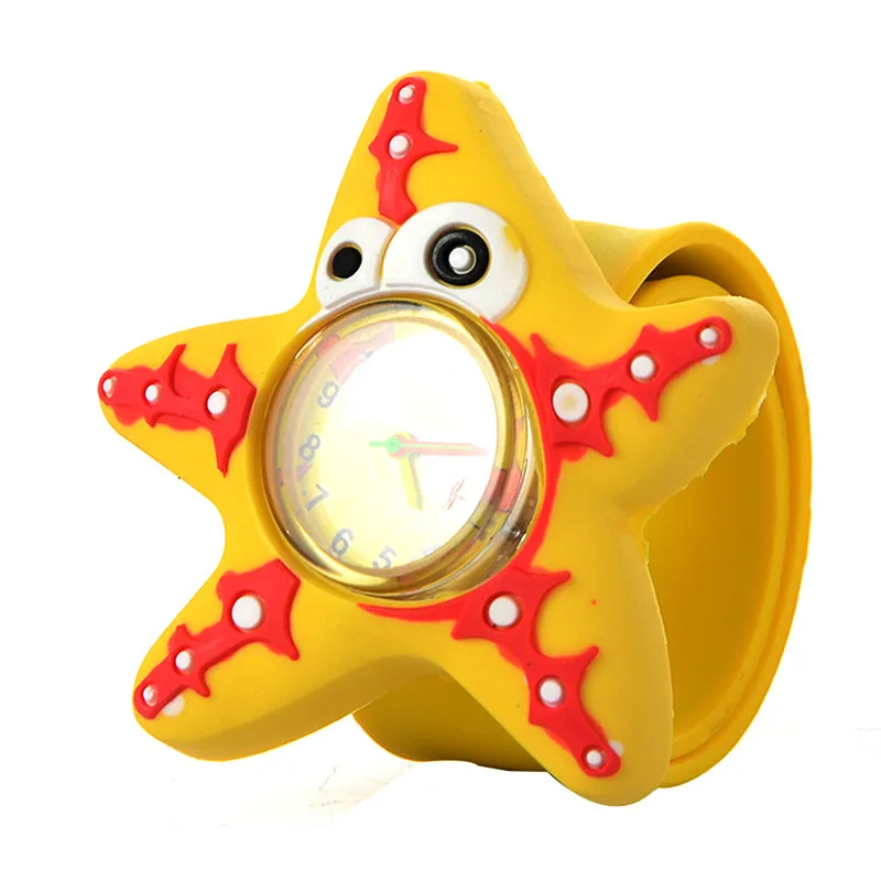 Детские Мультяшные часы 3D Детские наручные часы детские часы кварцевые часы для девочек и мальчиков подарки Relogio Montre дропшиппинг - Цвет: starfish